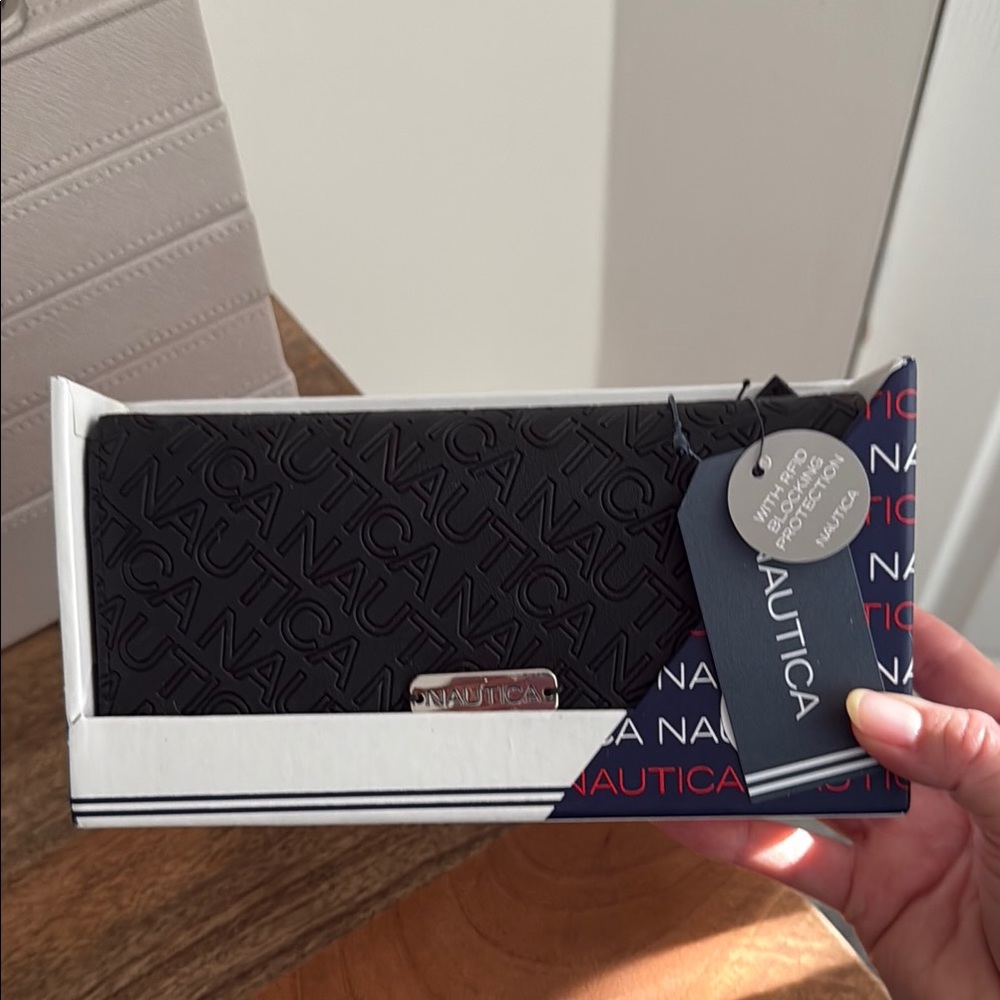 Nautica Embossed Black Wallet